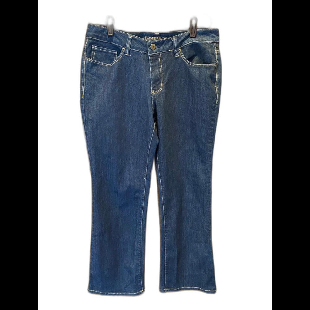 Faded Glory Womens Dark Denim‎ Plus Size 14 Western Jeans Cowgirl Rodeo